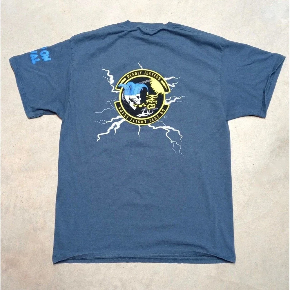Deadly Jesters 461st Flight Test Squadron T-Shirt USAF Military Size LARGE